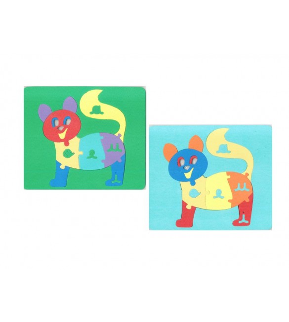 Placa em eva Gato Vogal Partes em EVA Escolar Life Toy